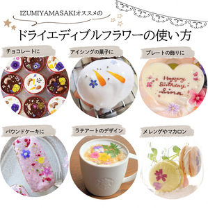 ドライ エディブルフラワー ブルーミックス 50枚　食用花 押し花加工 ケーキ トッピング デコレーション マカロン メレンゲ アイシングクッキー バレンタイン