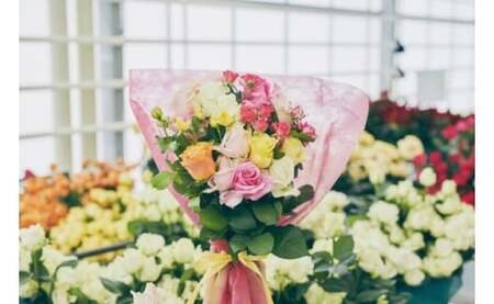 【定期便：12カ月】國枝バラ園から直送！Flower Bouquet（10本の花束）色おまかせ