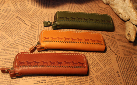 馬九いくラウンドファスナーペンケース ブラウン 滋賀県栗東市 ふるさと納税サイト ふるなび