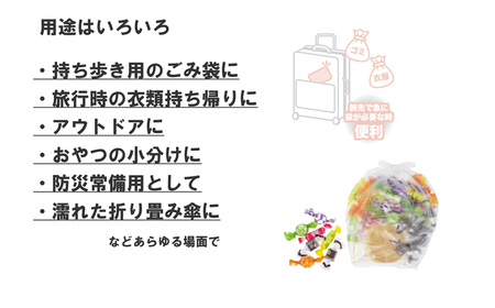 携帯用ポリ袋　ウィズパック 10枚　×8セット[BICD013]