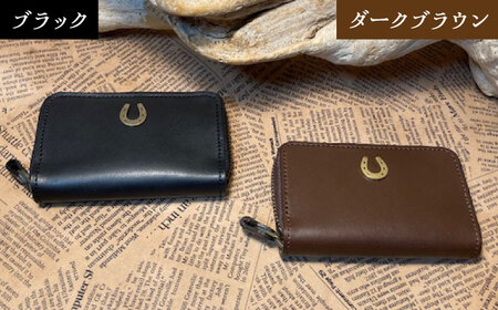 【選べるカラー】蹄鉄付きラウンドファスナーコインケース [BIAU060] ラウンド コインケース