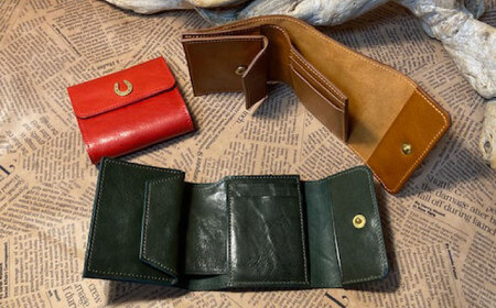 【選べるカラー】蹄鉄付き三つ折りコンパクトウォレット [BIAU061] 三つ折り財布