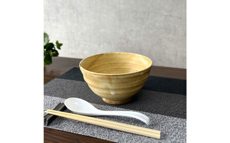 匠 －TAKUMI－　【信楽焼】たっぷり入るどんぶり鉢（黄釉）2個セット