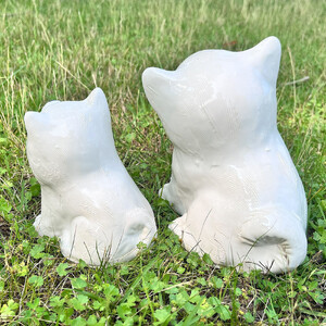 信楽焼 親子豆柴（白）