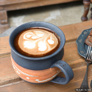 大容量たっぷり満水500ml 信楽焼 でかマグカップ（ショコラ）