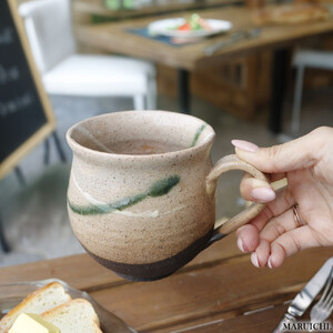 大容量たっぷり満水500ml 信楽焼 でかマグカップ（やまあい）