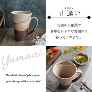 信楽焼 ビアジョッキ ソリ型マグカップ 630ml（やまあい）