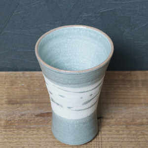 信楽焼 彩虹シリーズ フリーカップ / ビアカップ （灰色）