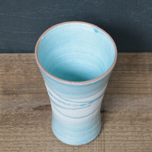 信楽焼 彩虹シリーズ フリーカップ / ビアカップ （空色）