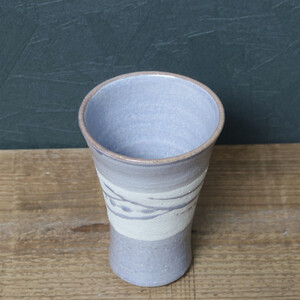 信楽焼 彩虹シリーズ フリーカップ / ビアカップ （藤色）