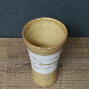 信楽焼 彩虹シリーズ フリーカップ / ビアカップ （琥珀色）