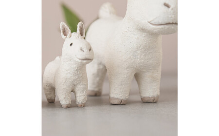 【信楽焼・明山】干支置物「迎春うま」親子セット eto26-01