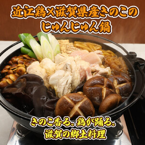 ふるさとの味を楽しむ！ きのこのじゅんじゅん鍋セット 近江鶏版