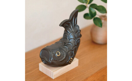 【信楽焼・明山】いわい　真鯉－MAGOI－　五月人形セット　 iwai-k06