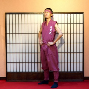 甲賀流忍者衣装 ピンク 半袖