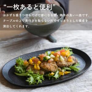 オーバル皿(とび茶) s18-di17-A3【信楽焼・明山】