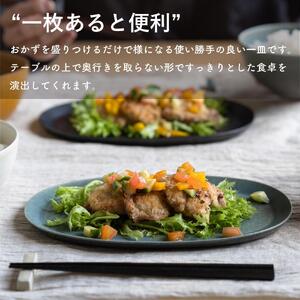 オーバル皿(淡青磁)　s18-di17-A8【信楽焼・明山】