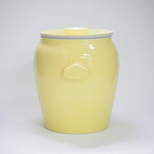 信楽焼　発酵壺　黄色