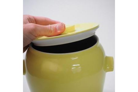 信楽焼　発酵壺　黄色