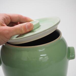 信楽焼　発酵壺　青磁