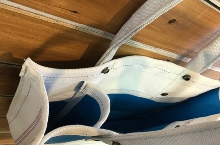 消防ホースアップサイクル・トートバッグ［白系］