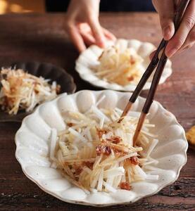 信楽焼 輪花深皿　鉄散（大）２枚セット【古谷製陶所】