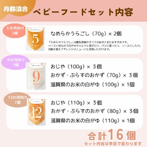 manma 四季のベビーフード [5か月・9か月・12か月] 16個セット｜国産 保存料不使用 おかゆ 離乳食 レトルト パウチ 赤ちゃん 滋賀県産 [0202] | 赤ちゃん ベビー 離乳食 レトルト パウチ 