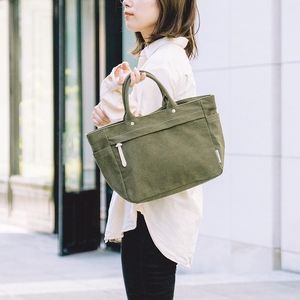 【J-437】HOSOIFUKUROMONO　ミディアムトートバック　グレー［高島屋選定品］