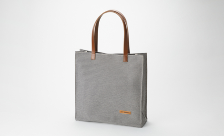 【J-254】ｋｉｉ工房　帆布かばん　スクエアートート２L　千鳥柄【高島屋選定品】