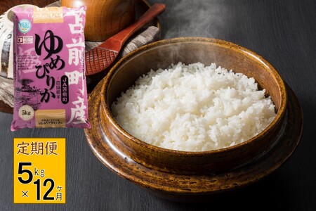 【定期便】【令和7年産・新米】北海道とままえ産ゆめぴりか　5kg×12ヵ月