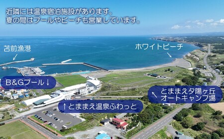 とままえ夕陽ケ丘オートキャンプ場　サイトA　1泊利用券（北海道・苫前町・アウトドア・宿泊）