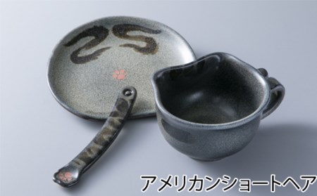 015H09-6 猫ティーカップセット「アメリカンショートヘア」[高島屋選定 