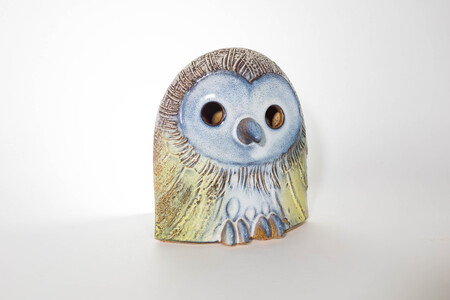 フクロウ置物「まなざし」(小) B-D08 株式会社 布引焼窯元 東近江