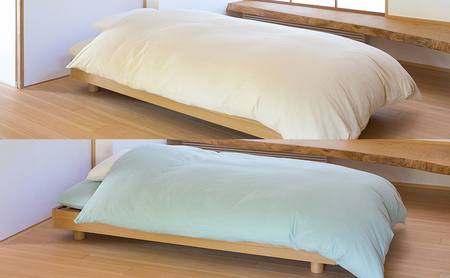 オーガニック コットン 和晒 掛布団カバー SL 近江布団 寝具 綿 100% ダブルガーゼ ミント