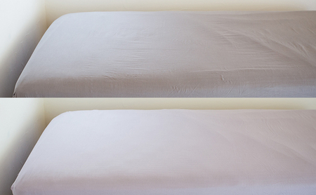 オーガニック コットン 和晒 ボックスシーツ W 近江布団 寝具 綿 100％ ダブルガーゼ アイボリー