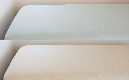 オーガニック コットン 和晒 ボックスシーツ W 近江布団 寝具 綿 100％ ダブルガーゼ アイボリー