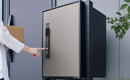 Panasonic電子錠宅配ボックス イーコンボライトスマリ ラージ鋳鉄ブラック 雑貨 日用品 郵便 荷物 受け取る スマリ対応 テンキー 発送 返却 返品 便利 シンプル デザイン おしゃれ