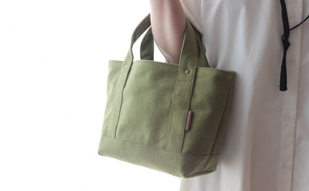富士金梅帆布トートバッグ(S) モスグリーン