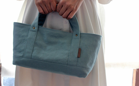 富士金梅帆布トートバッグ(long) アイスグレー