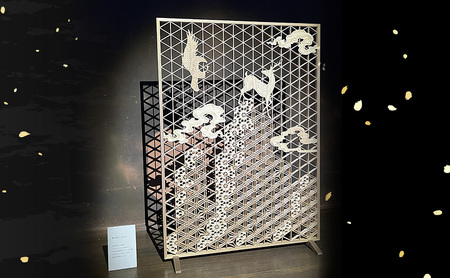 飾り組子-reiho-（霊峰）　組子細工 木工 工芸品 和風 置物 壁掛け 壁飾り