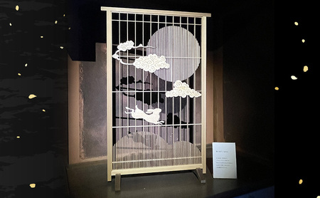 飾り組子-getto-(月兎) 組子細工 木工 工芸品 アート 和風 置物 壁掛け 壁飾り インテリア 滋賀県 米原市