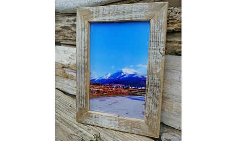 流木フォトフレーム　壁掛け用 写真 インテリア 工芸品 はがきサイズ 手作り 