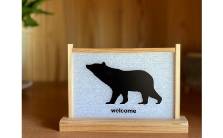 【笹木木工×早川鉄兵】切り絵のミニパネル インテリア 工芸品 LEDプッシュ式ライト