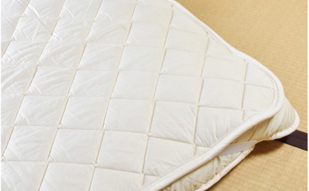 「ウォッシャブルウールベッドパット」ダブル 近江布団 寝具 ベットパット 抗菌消臭機能