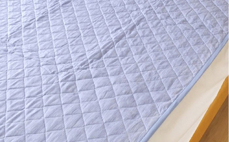 「琵琶湖の敷パット」セミダブル 近江布団 寝具 敷きパッド 伝統技術 ブルー