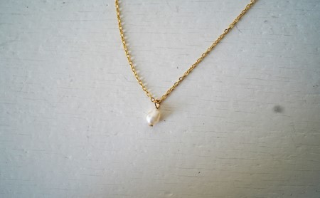 琵琶パール一粒ネックレス アクセサリー ファッション小物 雑貨 