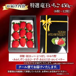 特撰 竜王 いちご 450g 以上 1箱 章姫 紅ほっぺ よつぼし かおり野 みおしずく はるひ すず あまえくぼ おいCベリー 1パック 大粒 苺 旬 産地 直送 フレッシュ イチゴ フルーツ 果物 国産 ベリー 贈答用 プレゼント 2025年1月より順次発送予定 滋賀県 竜王町 人気苺 ふるさと納税苺 ふるさと苺 furusato苺 おすすめ苺 送料無料 