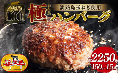 近江牛 100％ ハンバーグ 150g × 15個 ( 黒毛和牛 近江牛 ハンバーグ ブランド 肉 三大和牛 近江牛 贈り物 ギフト ハンバーグ 滋賀県 竜王町 古株牧場 神戸牛 松阪牛 に並ぶ 日本三大和牛 近江牛 極 ふるさと納税 ) 