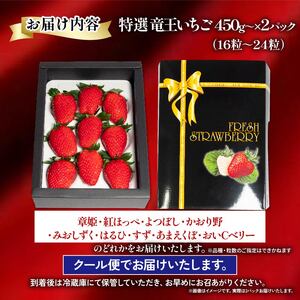 特撰 竜王 いちご 450g 以上 2箱 章姫 紅ほっぺ よつぼし かおり野 みおしずく はるひ すず あまえくぼ おいCベリー 2パック 計 900g 章姫 紅ほっぺ 大粒 苺 旬 産地 直送 フレッシュ イチゴ フルーツ 果物 国産 ベリー 贈答用 プレゼント 2025年1月より順次発送予定 滋賀県 竜王町 人気苺 ふるさと納税苺 ふるさと苺 furusato苺 おすすめ苺 送料無料