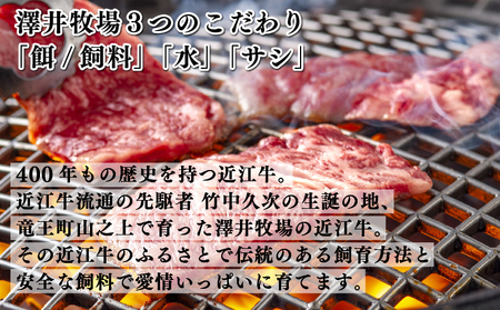  近江牛 牛肉 ロースステーキ 800g ( 和牛 国産 和牛 ブランド 和牛 三大和牛 三代 和牛 黒毛和牛 黒毛 和牛 近江牛 和牛 滋賀県 和牛 竜王町 和牛 産地直送 和牛 澤井牧場 和牛                  